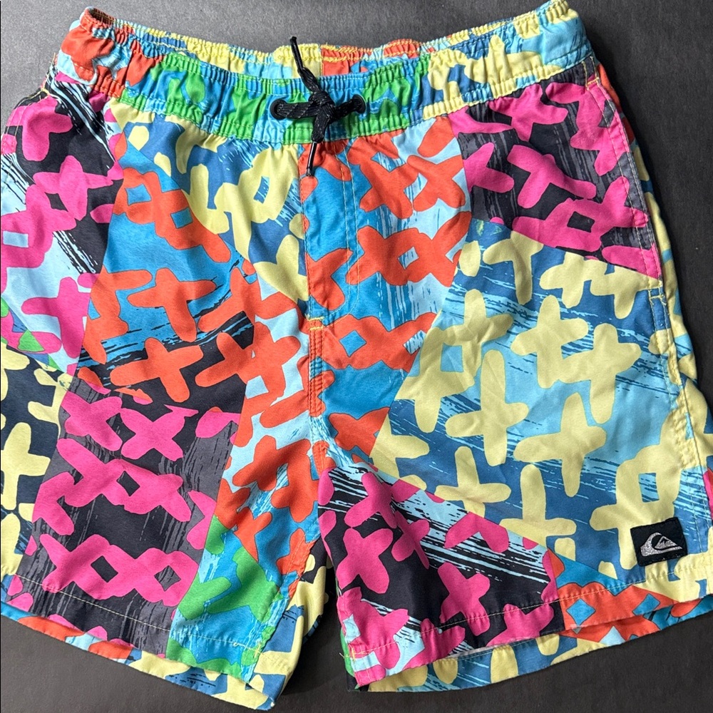 Quicksilver Kids Volley Shorts/Swim Trunks - Multicolor Size L/14